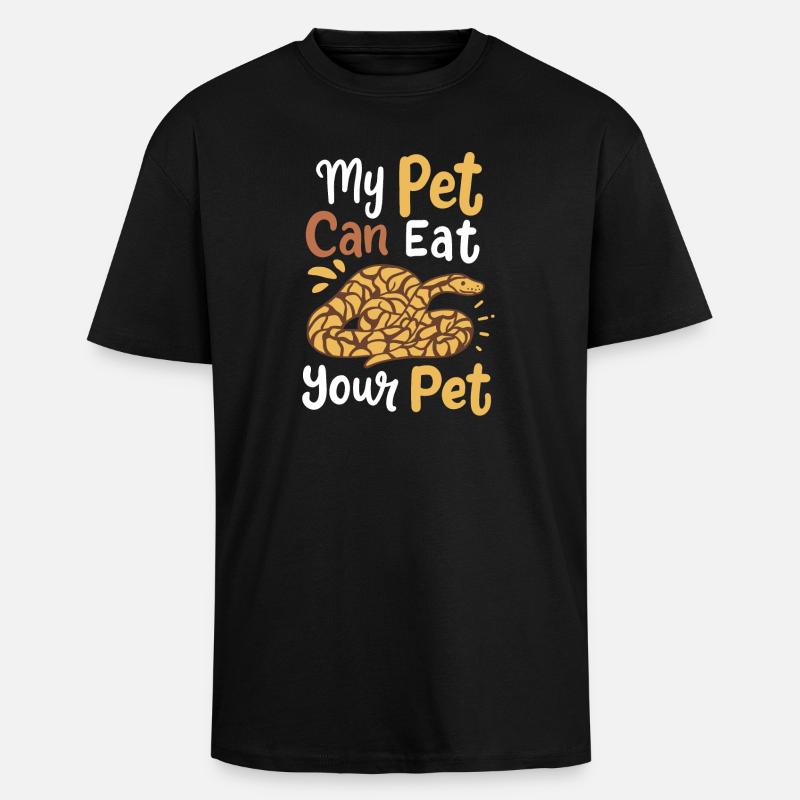 Python Serpents propriétaires - T-shirt unisexe oversize épais - noir