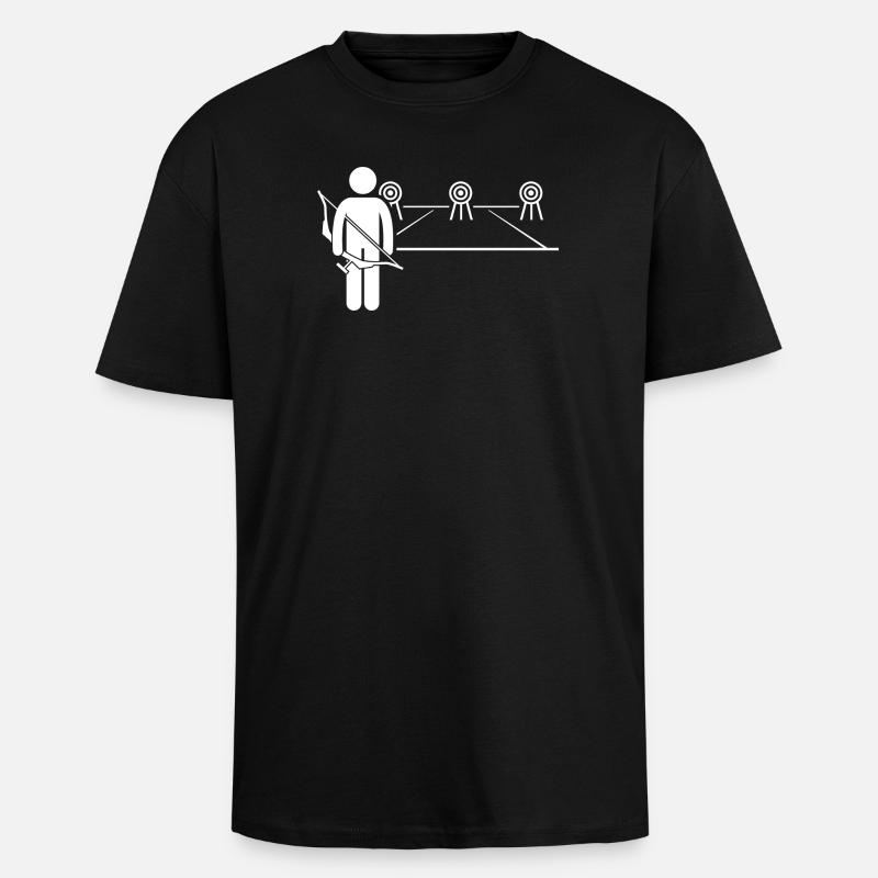 Bogenschießen - Oversized Heavyweight Unisex T-Shirt - Schwarz
