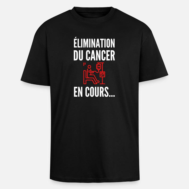 Élimination en cours – Avancer, simplement - T-shirt unisexe oversize épais - noir