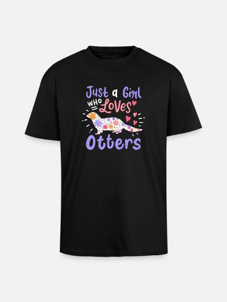 Otter Seeotter Otterliebhaber - Oversized Heavyweight Unisex T-Shirt - Schwarz