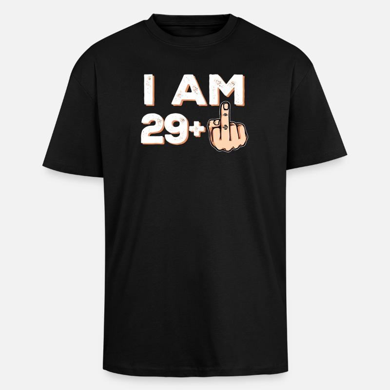 30 Statement Thirtieth Birthday - Unisex Oversized Heavyweight T-shirt - black
