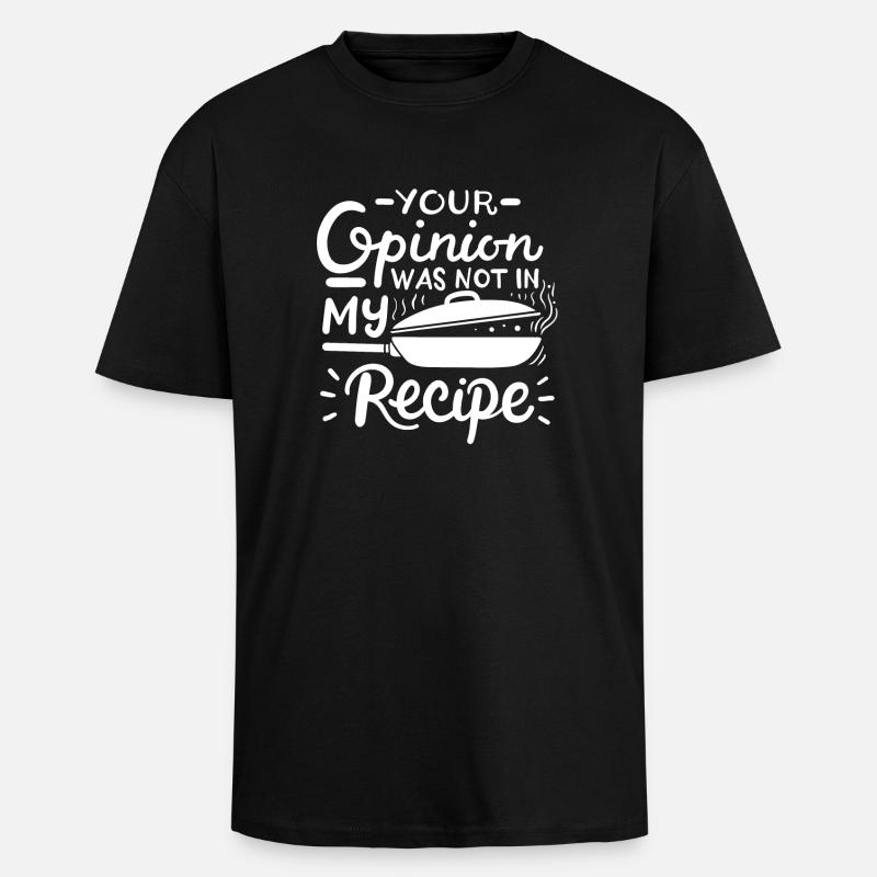 Koch Rezept Kochen - Oversized Heavyweight Unisex T-Shirt - Schwarz