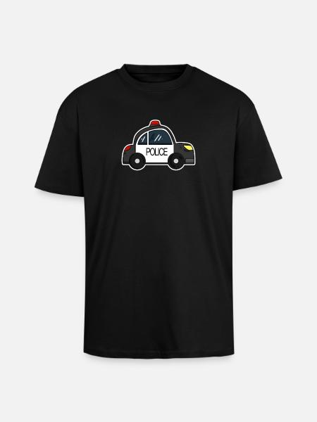 Polizeiwagen - Oversized Heavyweight Unisex T-Shirt - Schwarz