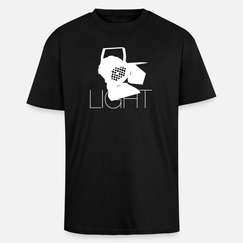 LIGHT - T-shirt unisexe oversize épais - noir