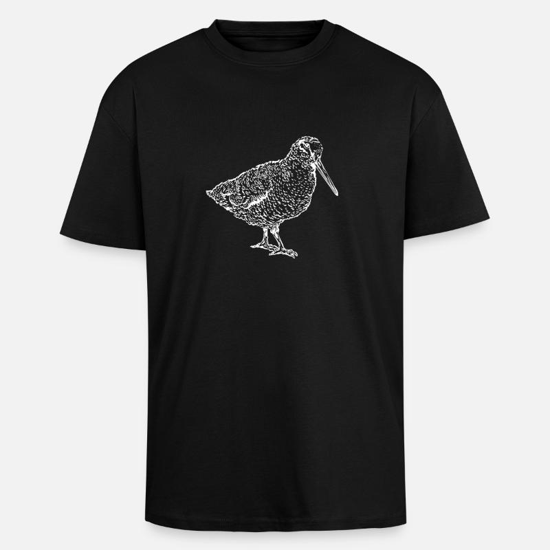 Waldschnepfe - Oversized Heavyweight Unisex T-Shirt - Schwarz