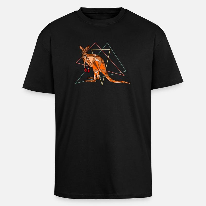 Känguru! - Oversized Heavyweight Unisex T-Shirt - Schwarz