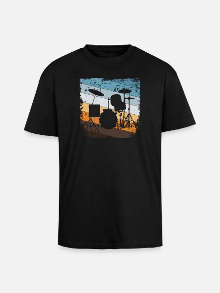 Batteries - T-shirt unisexe oversize épais - noir