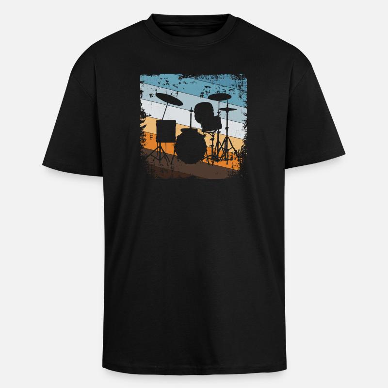 Drummers - Unisex Oversized Heavyweight T-shirt - black