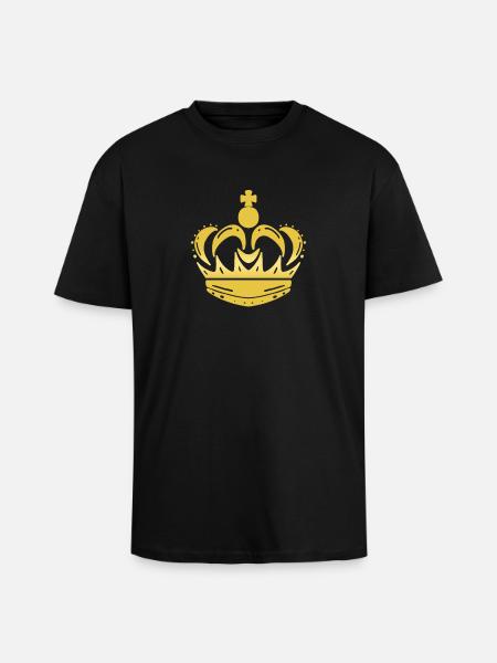 crown - Unisex Oversized Heavyweight T-shirt - black