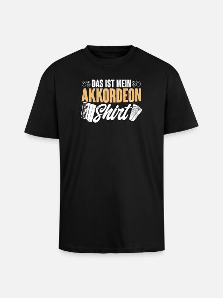 Akkordeon - Oversized Heavyweight Unisex T-Shirt - Schwarz