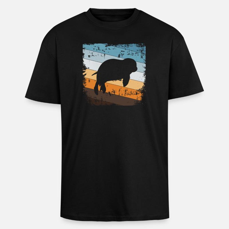 Phoque phoque - T-shirt unisexe oversize épais - noir