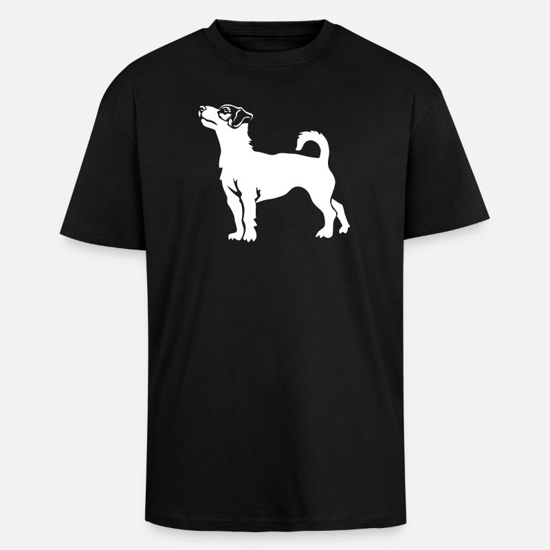 Jack Russell Terrier « Black Edition » - T-shirt unisexe oversize épais - noir