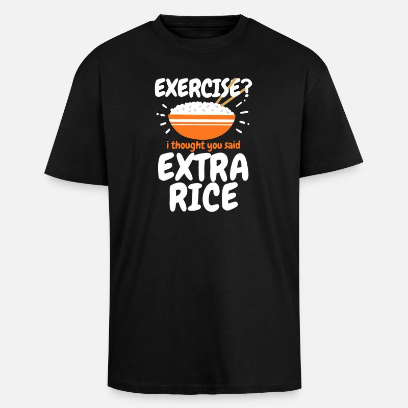 Reis Extra Reis philippinisches Essen - Oversized Heavyweight Unisex T-Shirt - Schwarz