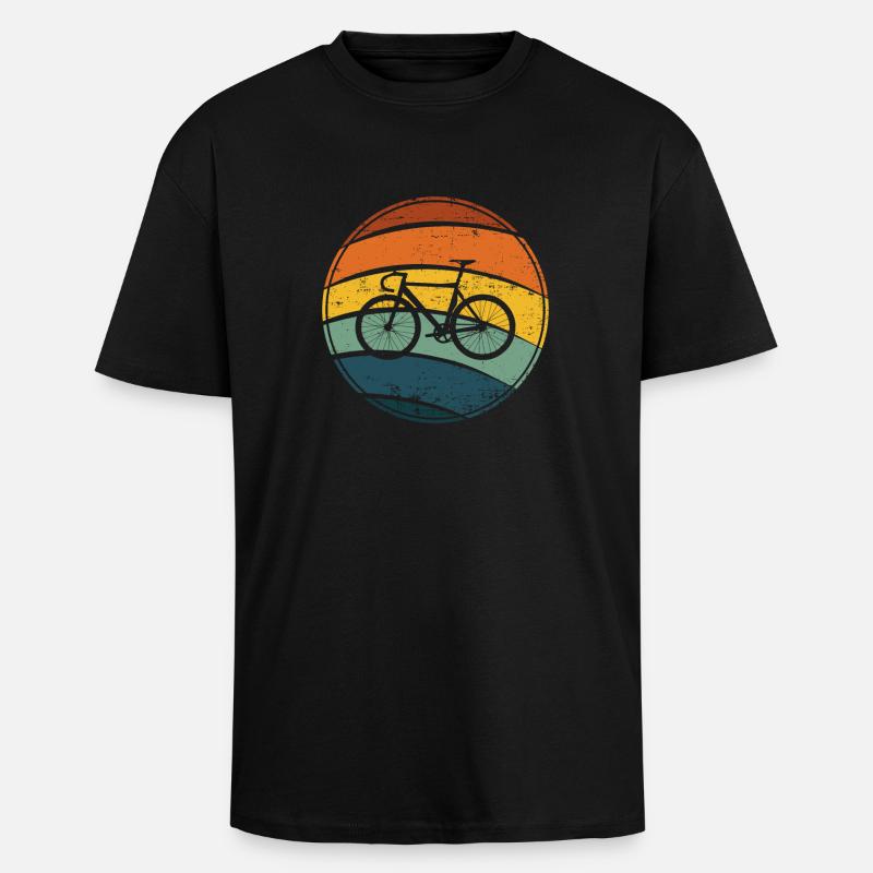 Vélo - T-shirt unisexe oversize épais - noir