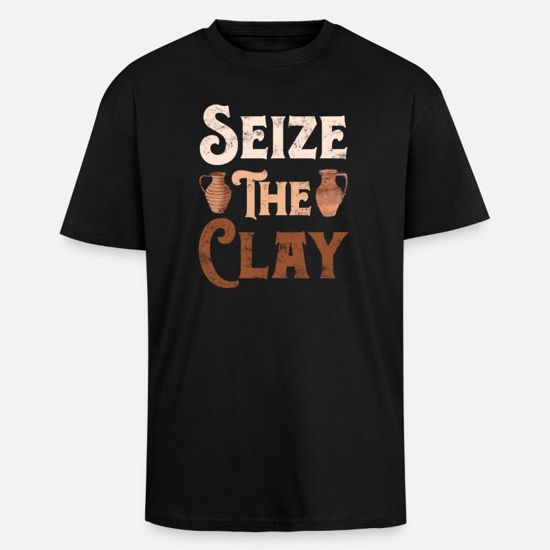 Pottery Pottery Pottery Pottery Pottery - Unisex Oversized Heavyweight T-shirt - black