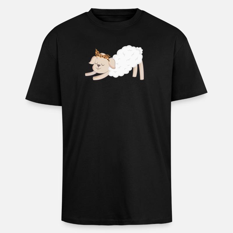 Pecora Pecora - T-shirt unisex oversize pesante - nero