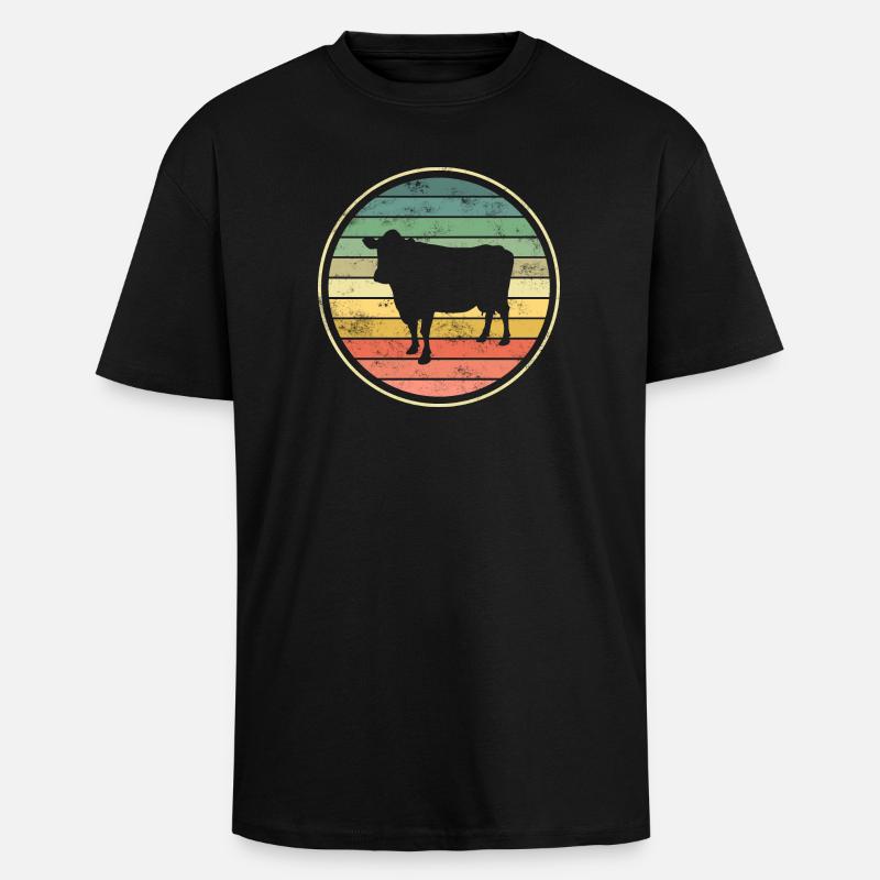 Cow cows - Unisex Oversized Heavyweight T-shirt - black