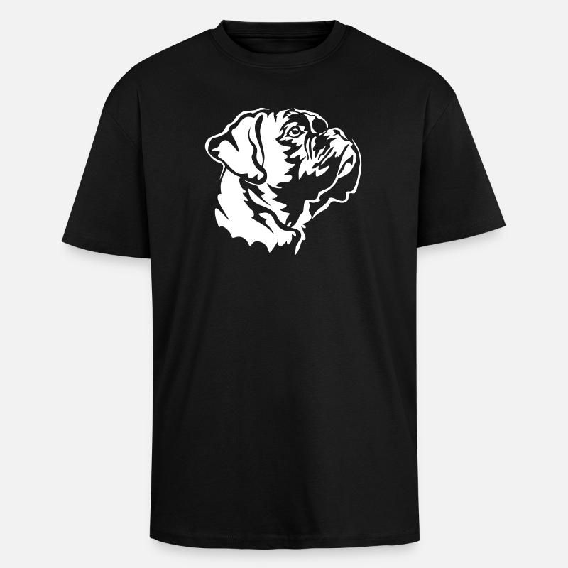 Boxer Kopf "Black Editon" - Oversized Heavyweight Unisex T-Shirt - Schwarz