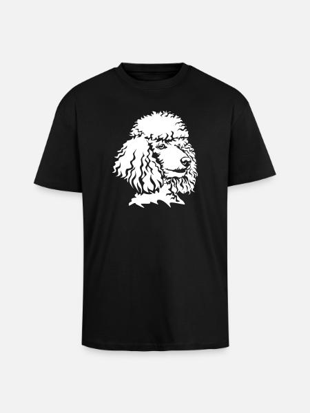 Poodle head "Black Edition" - Unisex Oversized Heavyweight T-shirt - black