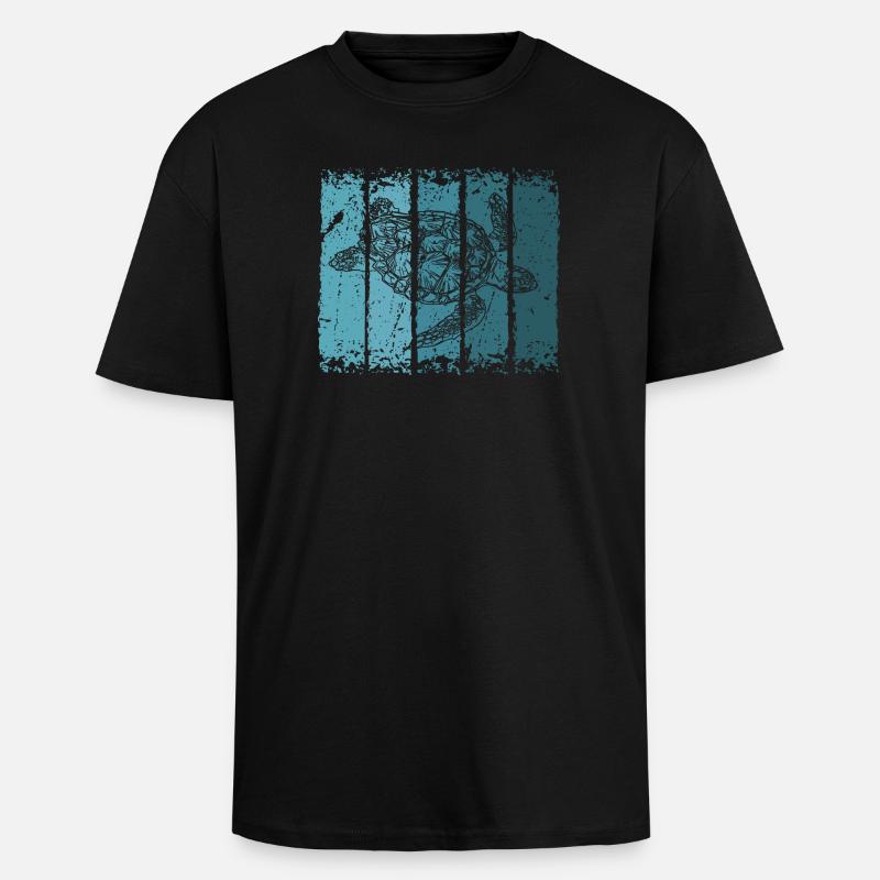 Schildkröte - Oversized Heavyweight Unisex T-Shirt - Schwarz