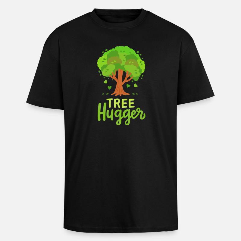 Baum Wald Baumpfleger - Oversized Heavyweight Unisex T-Shirt - Schwarz
