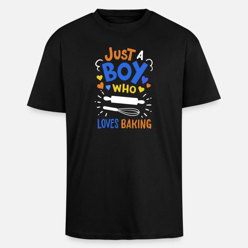 Backen Bäcker Hobbybäcker - Oversized Heavyweight Unisex T-Shirt - Schwarz
