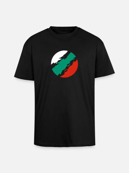 Bulgaria Flag - Unisex Oversized Heavyweight T-shirt - black