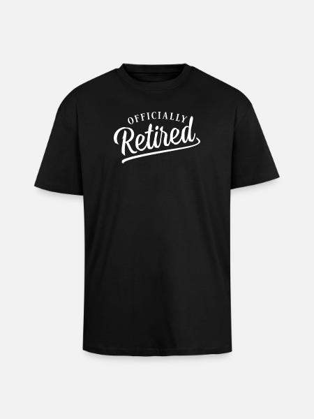 Endelig Pensionist - Pensionist - Pensionist - Pensionering - Unisex oversized heavyweight t-shirt - sort