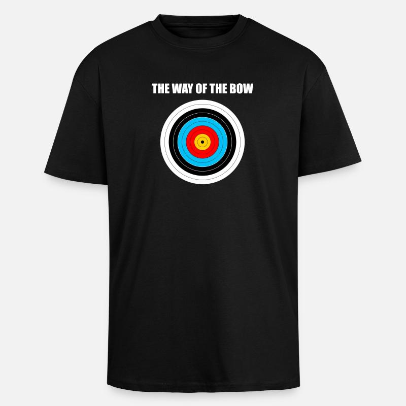 Cute Bow Hunting - Archery Target - Unisex Oversized Heavyweight T-shirt - black