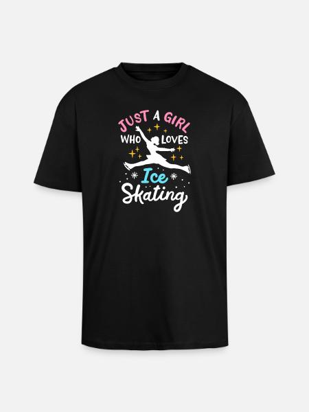 Eislaufen Eisläufer - Oversized Heavyweight Unisex T-Shirt - Schwarz