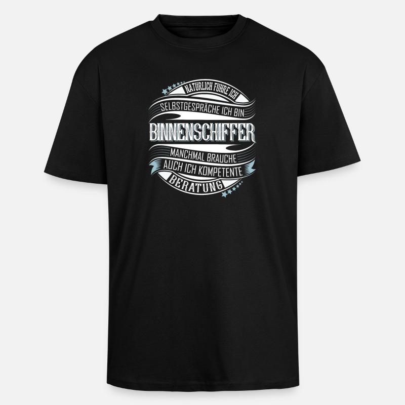 Binnenschiffer - Oversized Heavyweight Unisex T-Shirt - Schwarz