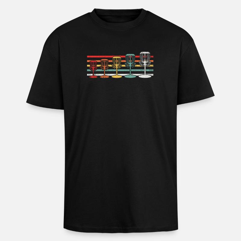 Discgolf Frisbee - Oversized Heavyweight Unisex T-Shirt - Schwarz
