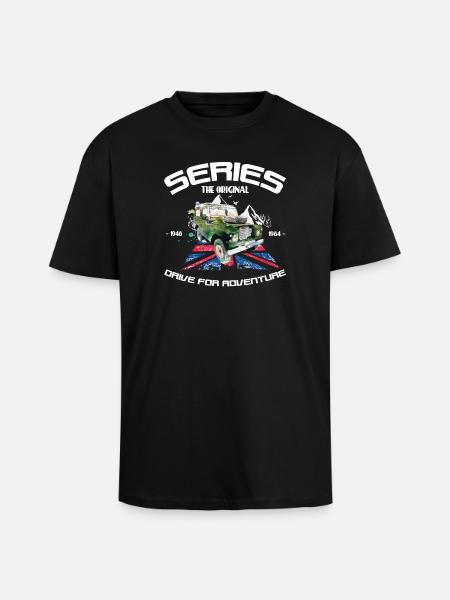 Defender Land-Rover Series Original - Unisex Oversized Heavyweight T-shirt - black