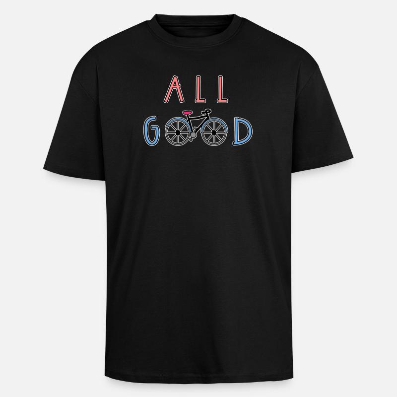 Biker Bicycle Biker Statement - Unisex Oversized Heavyweight T-shirt - black