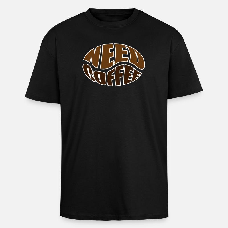 Kaffeebohne coffee bean need coffee - Oversized Heavyweight Unisex T-Shirt - Schwarz