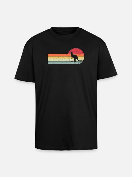 Kangaroo - Unisex Oversized Heavyweight T-shirt - black