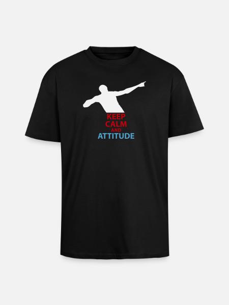 Calm and Attitude Silhouette - Unisex Oversized Heavyweight T-shirt - black