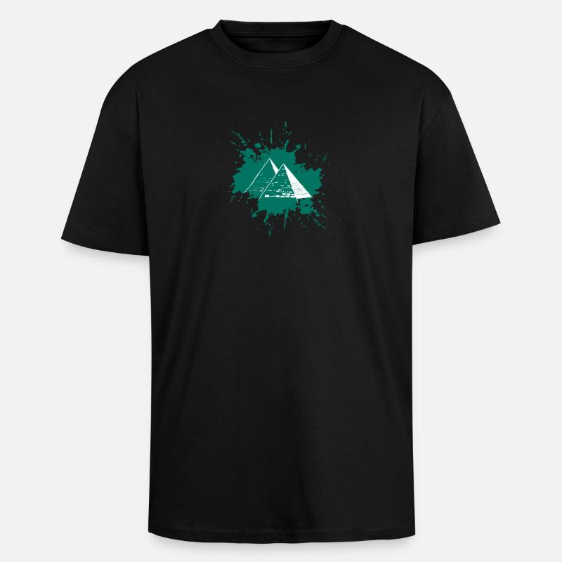Splash Pyramids - Unisex Oversized Heavyweight T-shirt - black