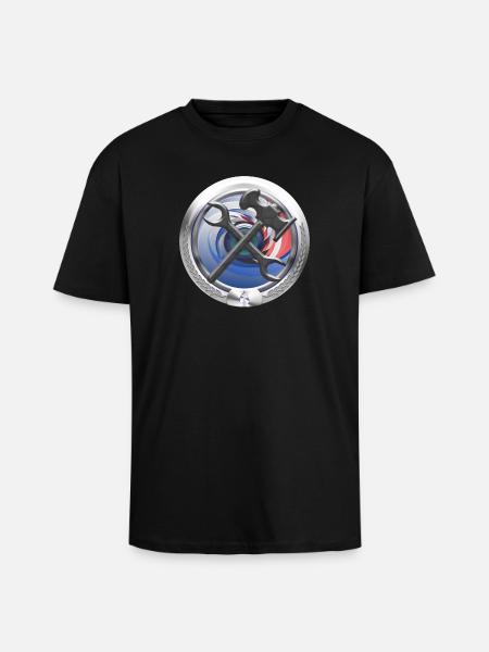 Craft Heating Water Sanitary Emblem - Unisex Oversized Heavyweight T-shirt - black