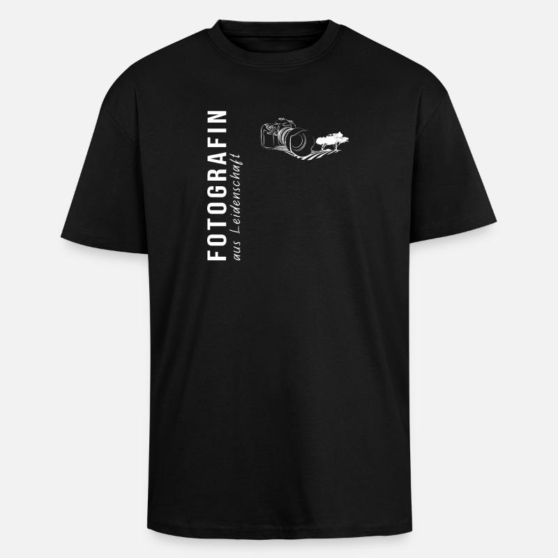 Fotografin aus Leidenschaft - Oversized Heavyweight Unisex T-Shirt - Schwarz