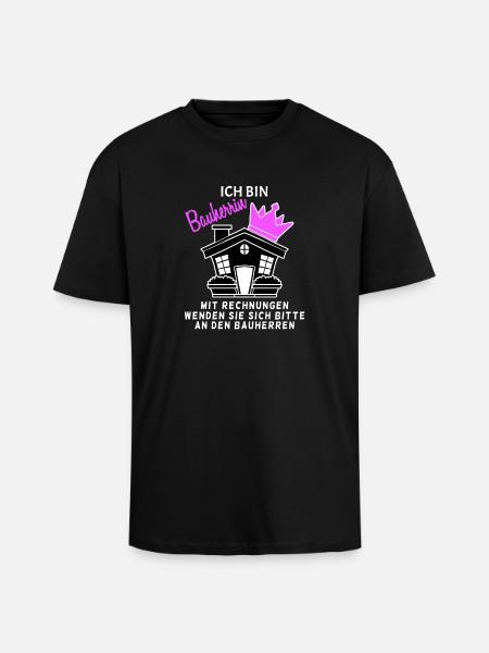 Bauherrin Hausbau - Oversized Heavyweight Unisex T-Shirt - Schwarz