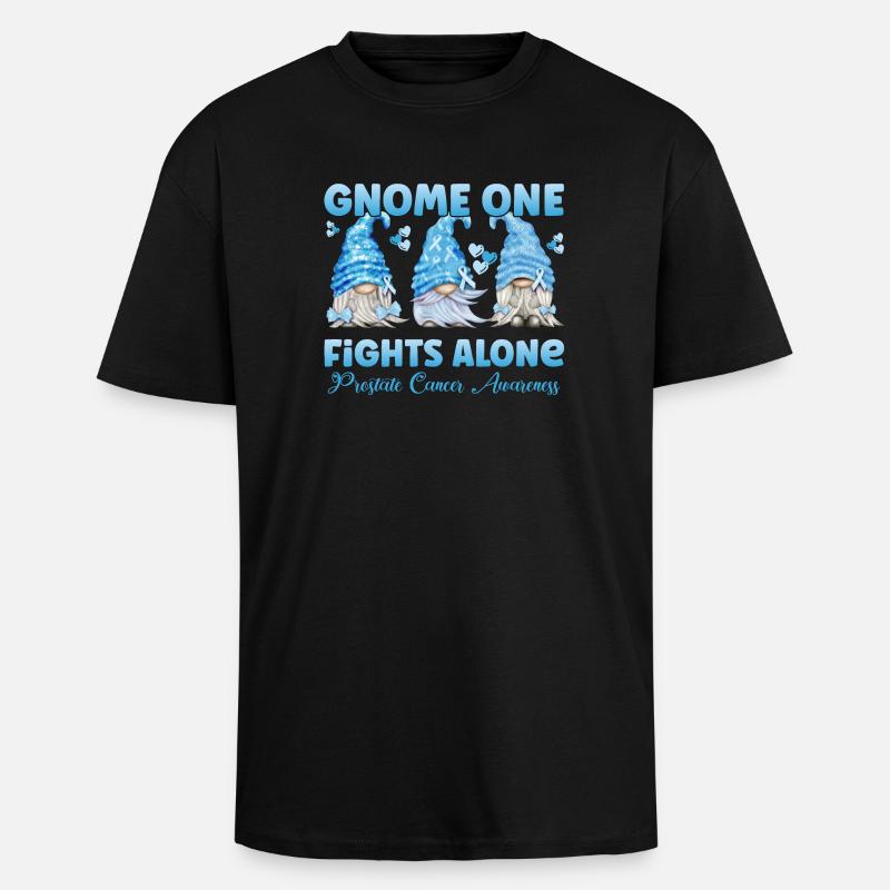 Prostata Krebs Prostatakarzinom Hellblau Gnom - Oversized Heavyweight Unisex T-Shirt - Schwarz