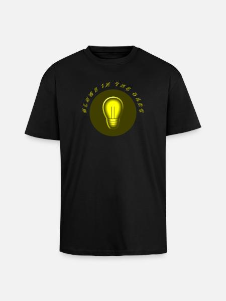 lyser i mörkret problem med elektrisk ström - Unisex oversized t-shirt i kraftig kvalitet - svart