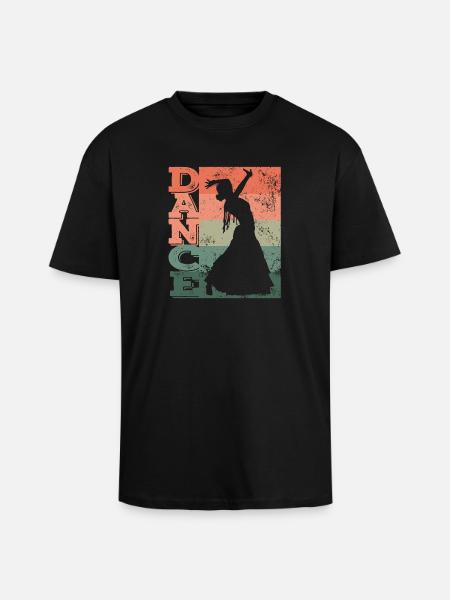 Flamenco Dancer Dance Flamenco Dress - Unisex Oversized Heavyweight T-shirt - black