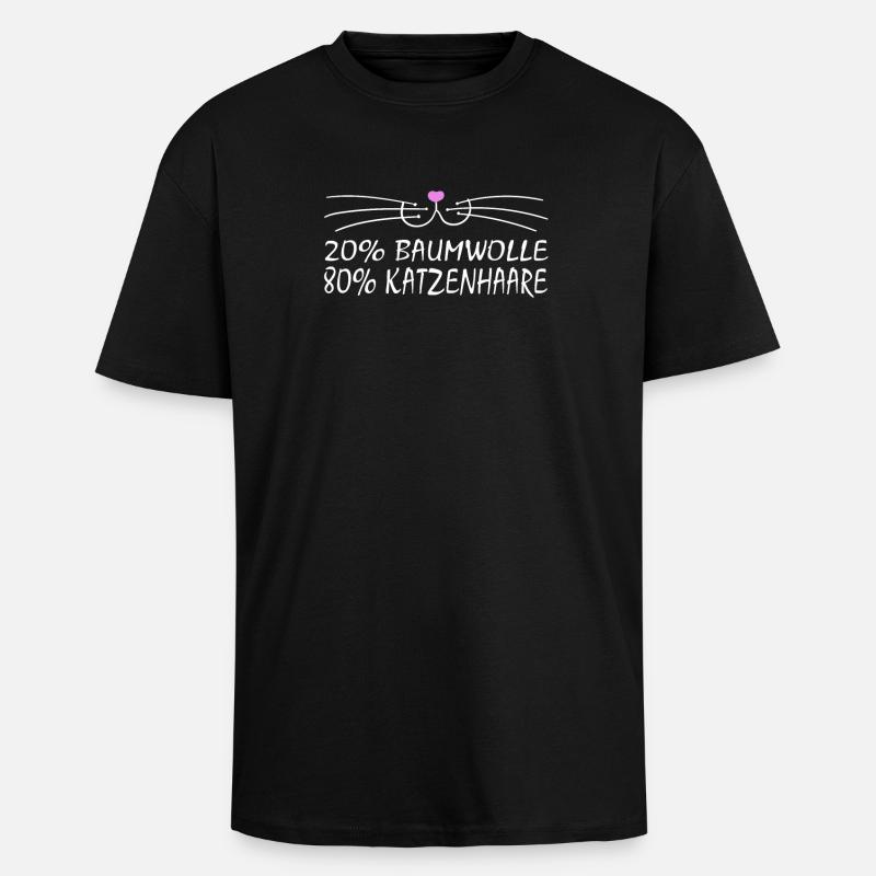 Katze Katzen Cat Kätzchen Mieze - Oversized Heavyweight Unisex T-Shirt - Schwarz