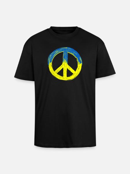Peace for Ukraine - Unisex Oversized Heavyweight T-shirt - black