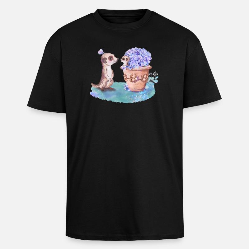 Suricate - T-shirt unisexe oversize épais - noir