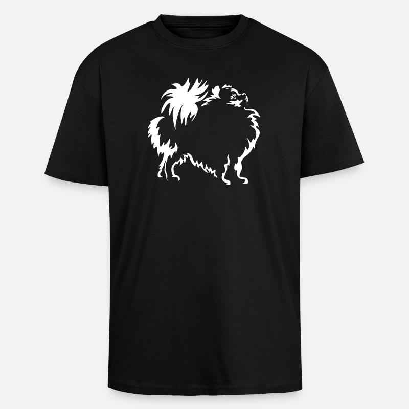 Zwergspitz "Black Edition" - Oversized Heavyweight Unisex T-Shirt - Schwarz