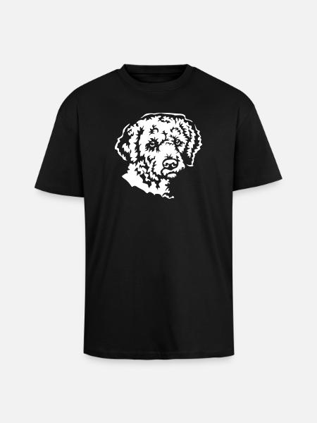 Lagotto Romagnolo Head "Black Edition" - Unisex Oversized Heavyweight T-shirt - black