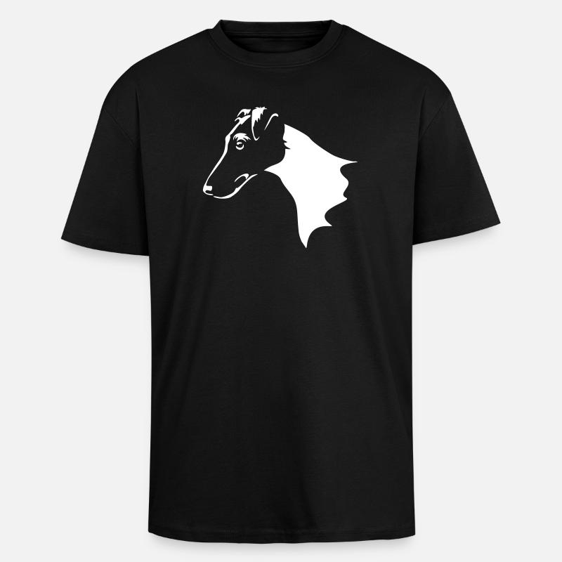 Foxterrier Kopf "Black Edition" - Oversized Heavyweight Unisex T-Shirt - Schwarz